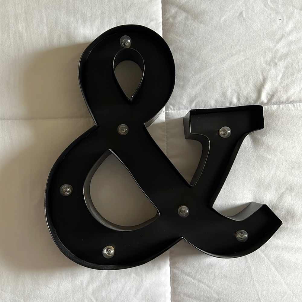 “&” light up sign